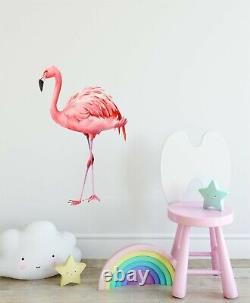Watercolor Pink Flamingo #1 Wall Decal Tropical Bird Animal Vinyl Wall Sticker